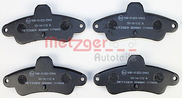 METZGER 1170430 Bremsbelagsatz, Scheibenbremse